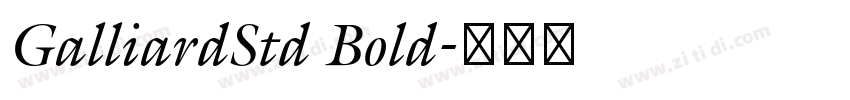 GalliardStd Bold字体转换
